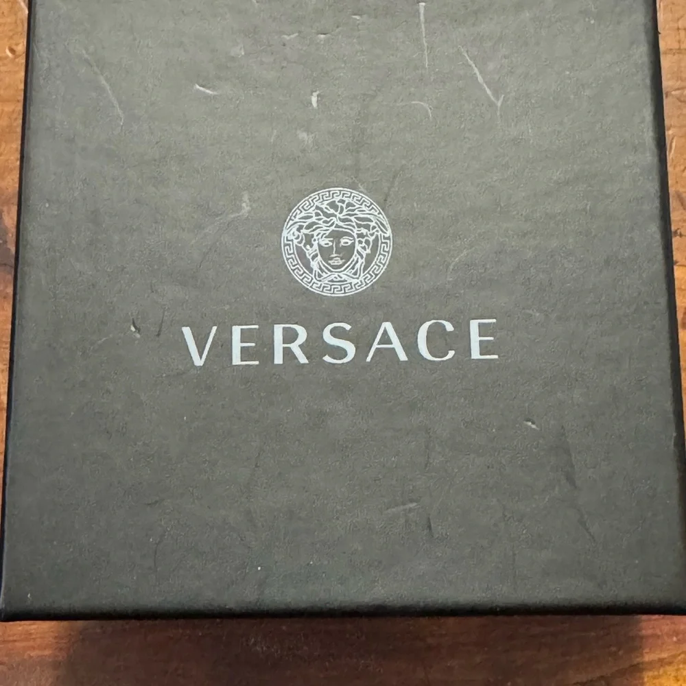 Versace Bracelet w/Medusa on Leather Braided Cord NWT